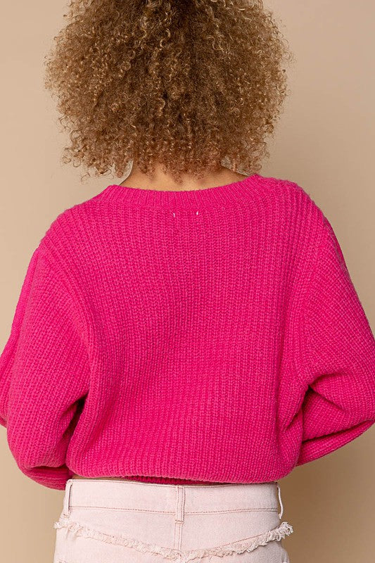 BlossomBlush Balloon Sleeve Sweater