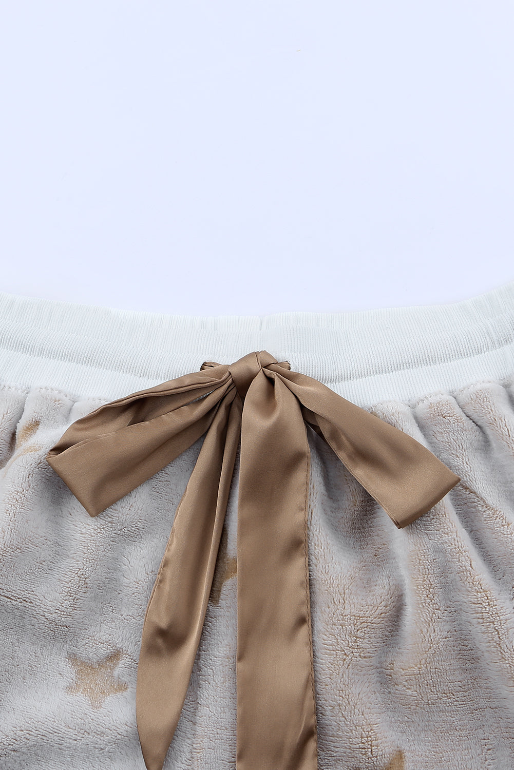 White Star Print Long Sleeve Top & Shorts Loungewear Set