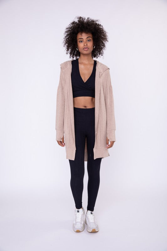 Longline Hooded Cardigan with Pockets - EmbraceU2 Coats & Jackets