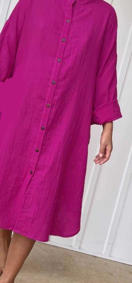 BAHAMA SHIRT DRESS - EmbraceU2 Clothing