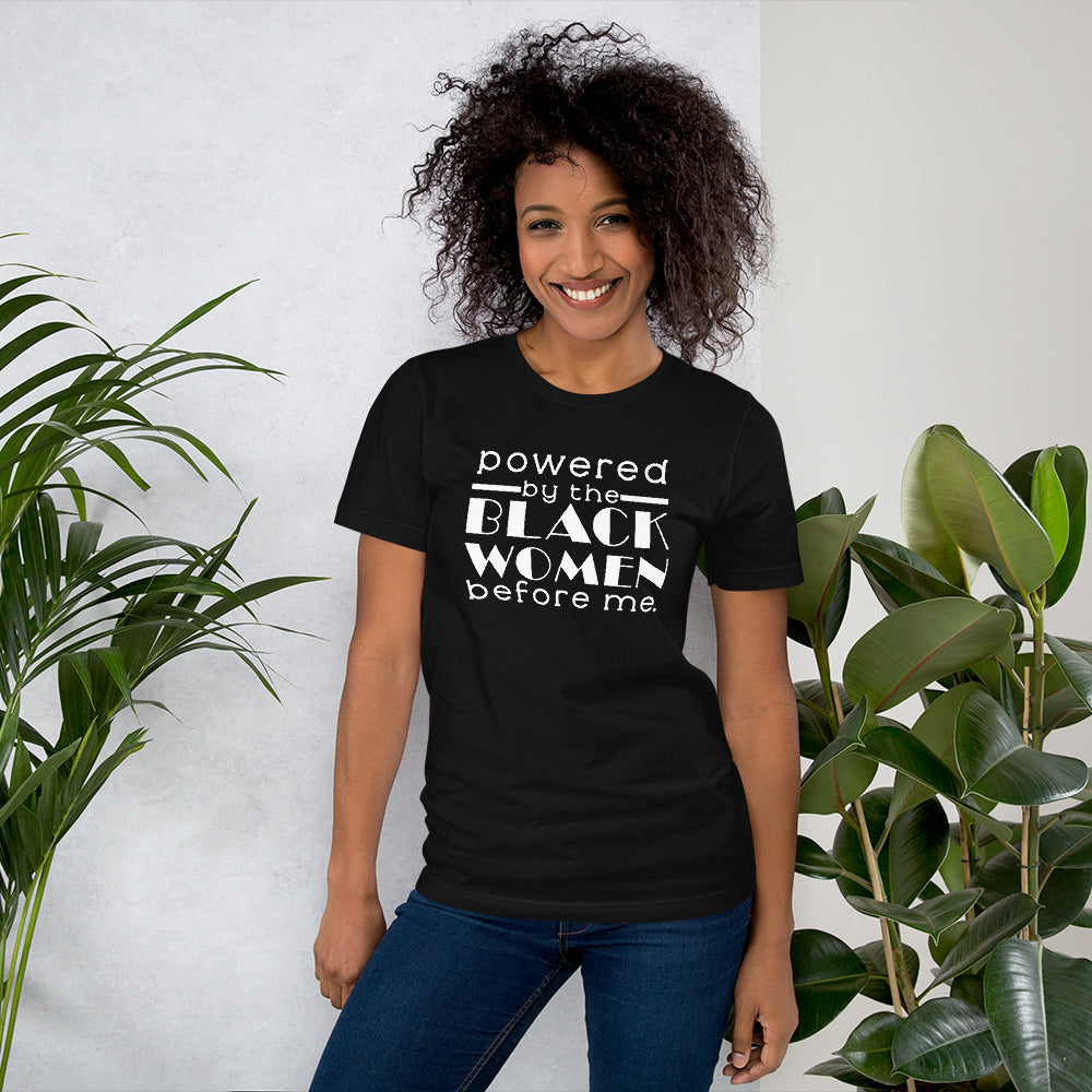 Powered by A Black Woman Short-Sleeve Unisex T-Shirt - EmbraceU2 Shirts & Tops